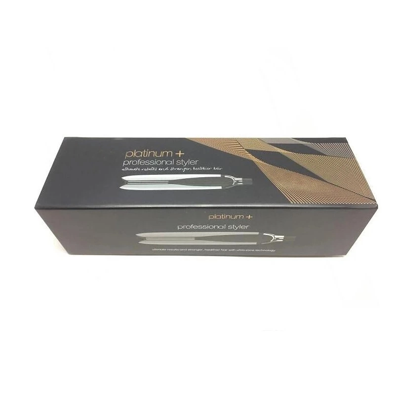 Platinum Plus + Secador de pelo profesional de las planchas styler plana moldeador de hierro herramienta de pelo estilo de alta calidad color negro.