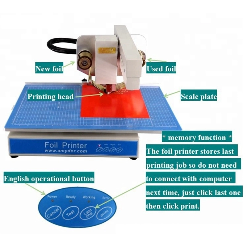 Impresora automática de lámina Digital aluminio Hot Gold Foil Stamping Printer máquina automática de impresión para invitación, Letterr, tapa de libro, Menú, Calendario