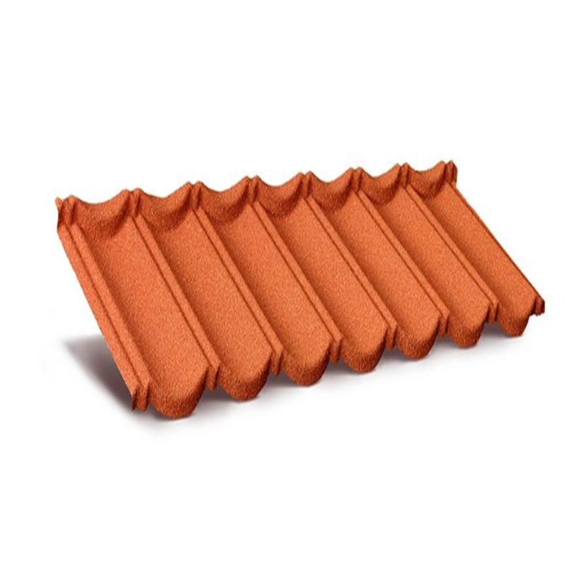 Roman Type Rainbow Color Stone Metal Roofing Tile Customization