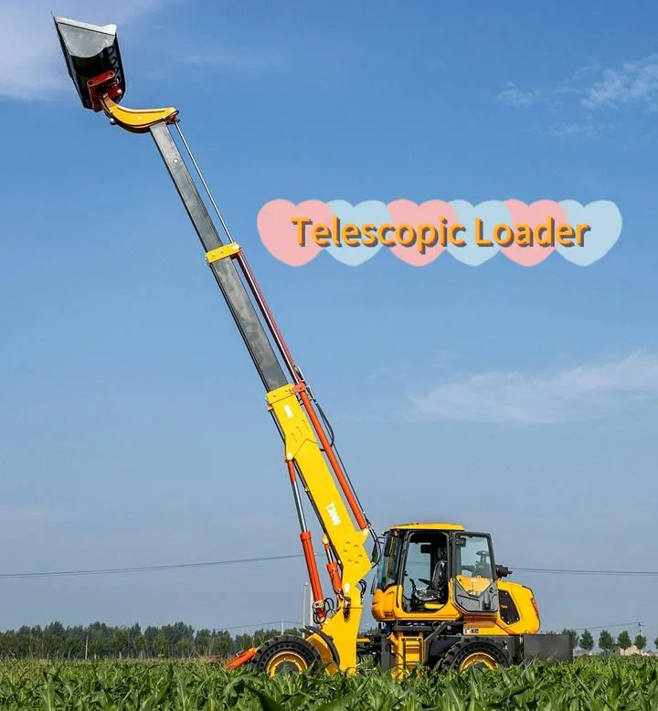 Agricultural 1500kg 2500kg 3000kg 3500kg Lifting Height 7m 9m 11m Telescopic Loader CE Approved Hydraulic Cylinder Telescopic Front End Wheel Loader Hoflader