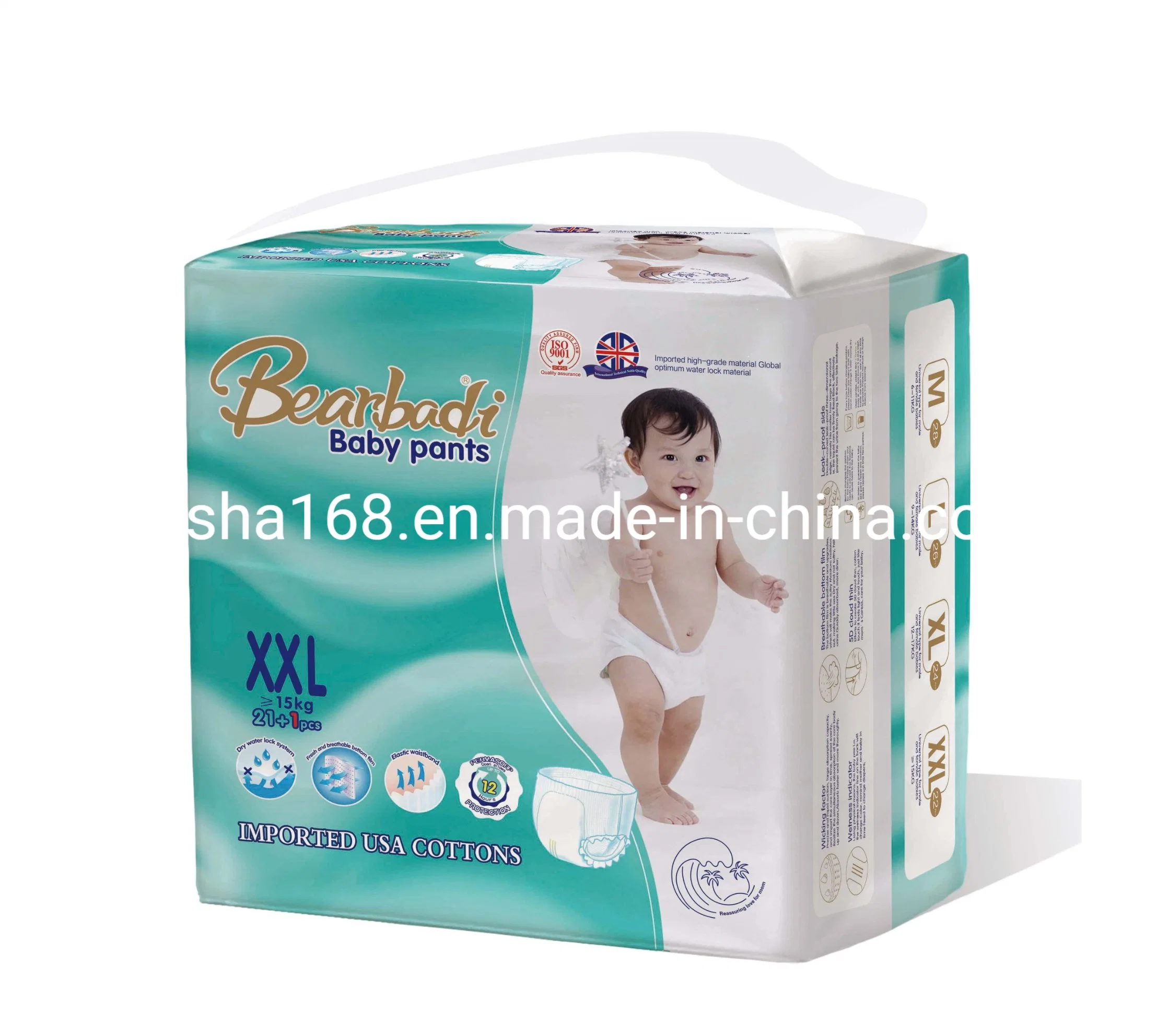 Baby Diapers Top Santi Baby Nappies Manufacturers Nigeria Africa Market Disposable Diaper Pad Pull up Pants Panties