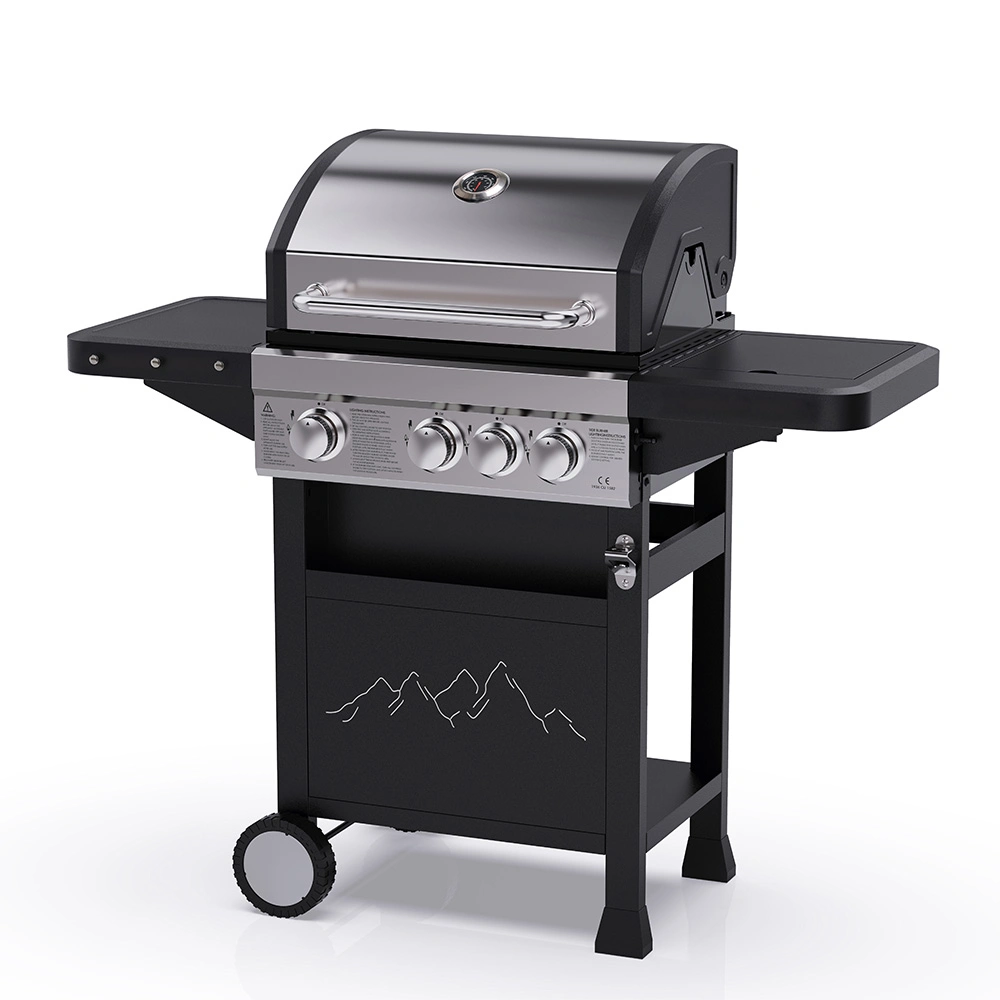 Gas Grill 3 Burner with Side Burner on Sale Factory Direct BBQ Outdoor Cooking Equipment