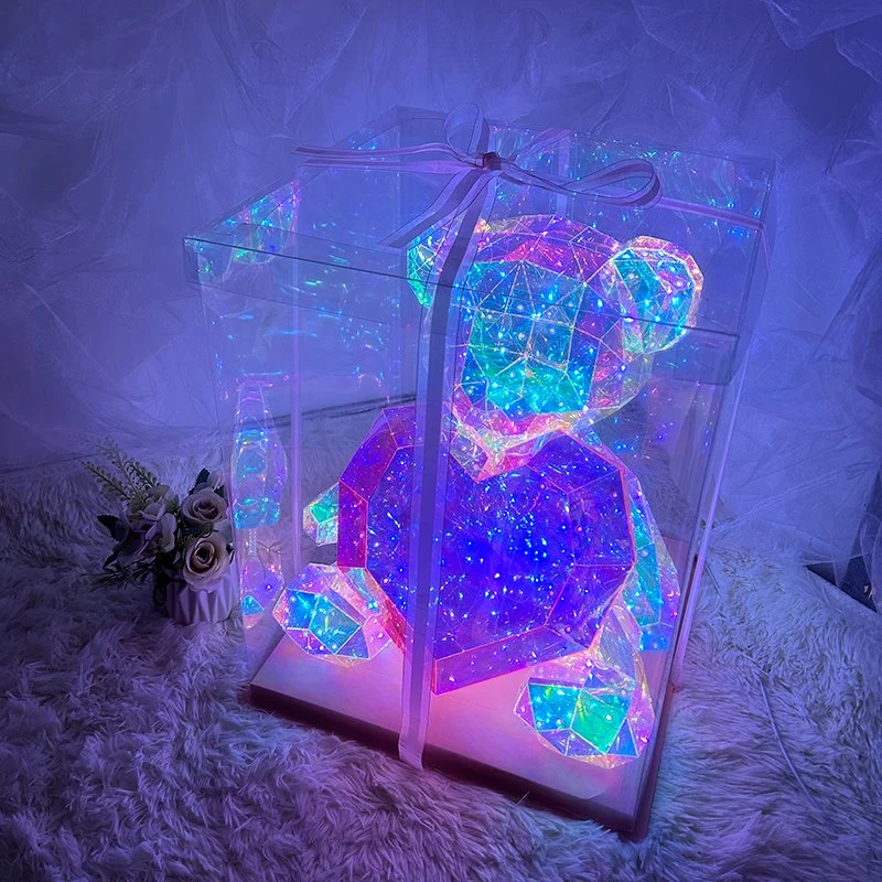 Levou Teddy Bear presentes de Natal LED de Natal Decoração de festa de casamento luzes parte decorativa dons de iluminação 2023 Produto de tendências de decoração