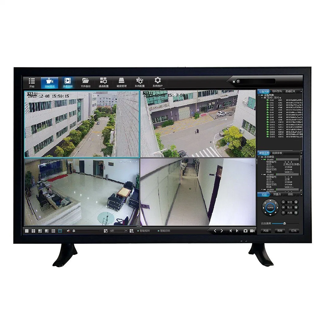 Moniteur 4K 32 pouces BNC AV HDMI Mini-écran LED Pour système de caméras de sécurité, affichage LED d'intérieur