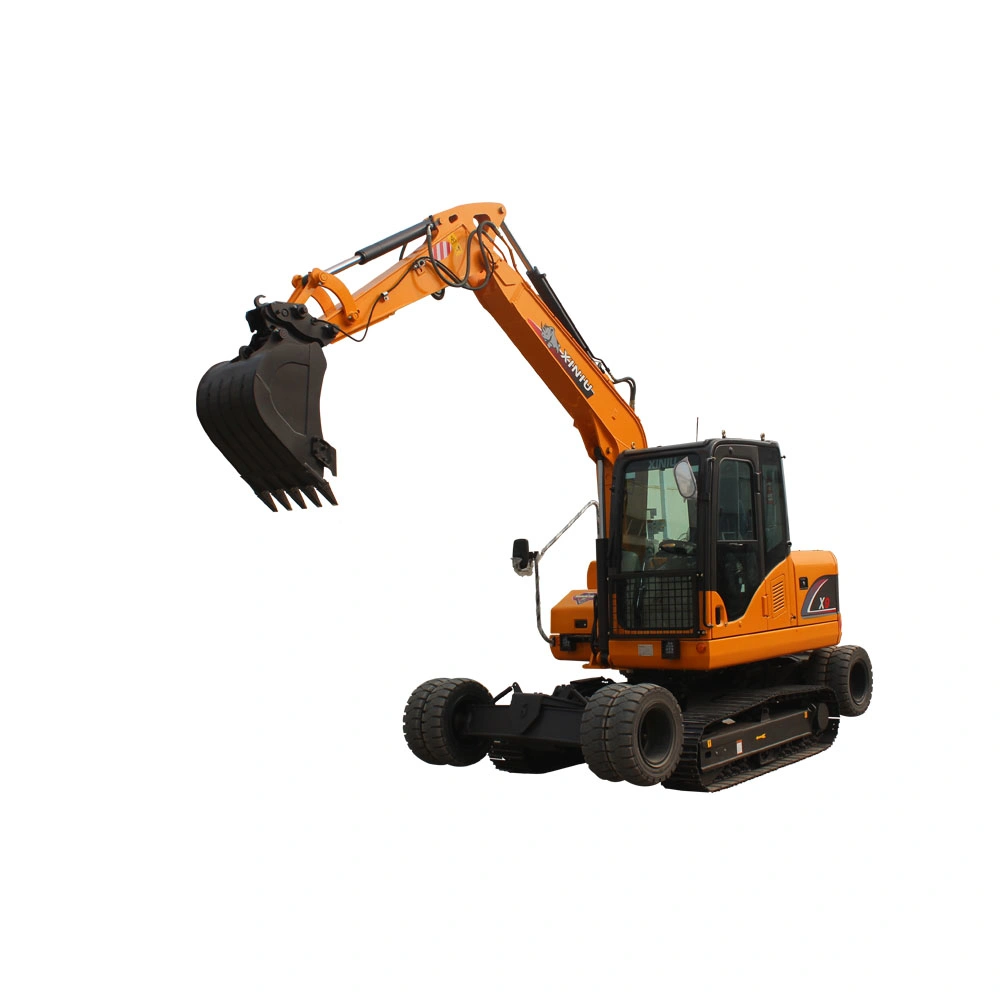 Rhinoceros Wheel-Crawler Excavator X9 with Breaker, Gripper, Auger