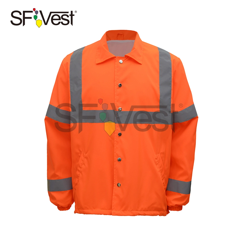 2020 polyester Tissu doux printemps Hi Vis d'usure de la sécurité routière produit sans capot