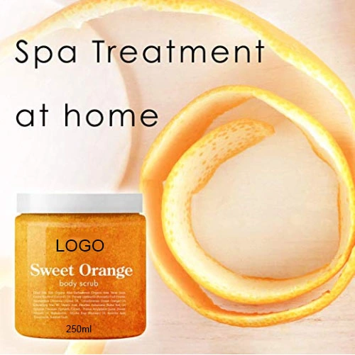 Private Label Orange Oil Natural Aloe Vera Dead Skin Removal Body Scrub