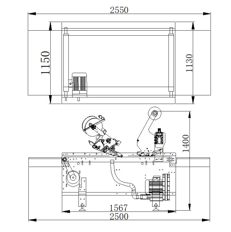 Sth-650 Semi-Automático Folding Box caixa rígida da etiqueta da fita lateral duplo emperrando a máquina