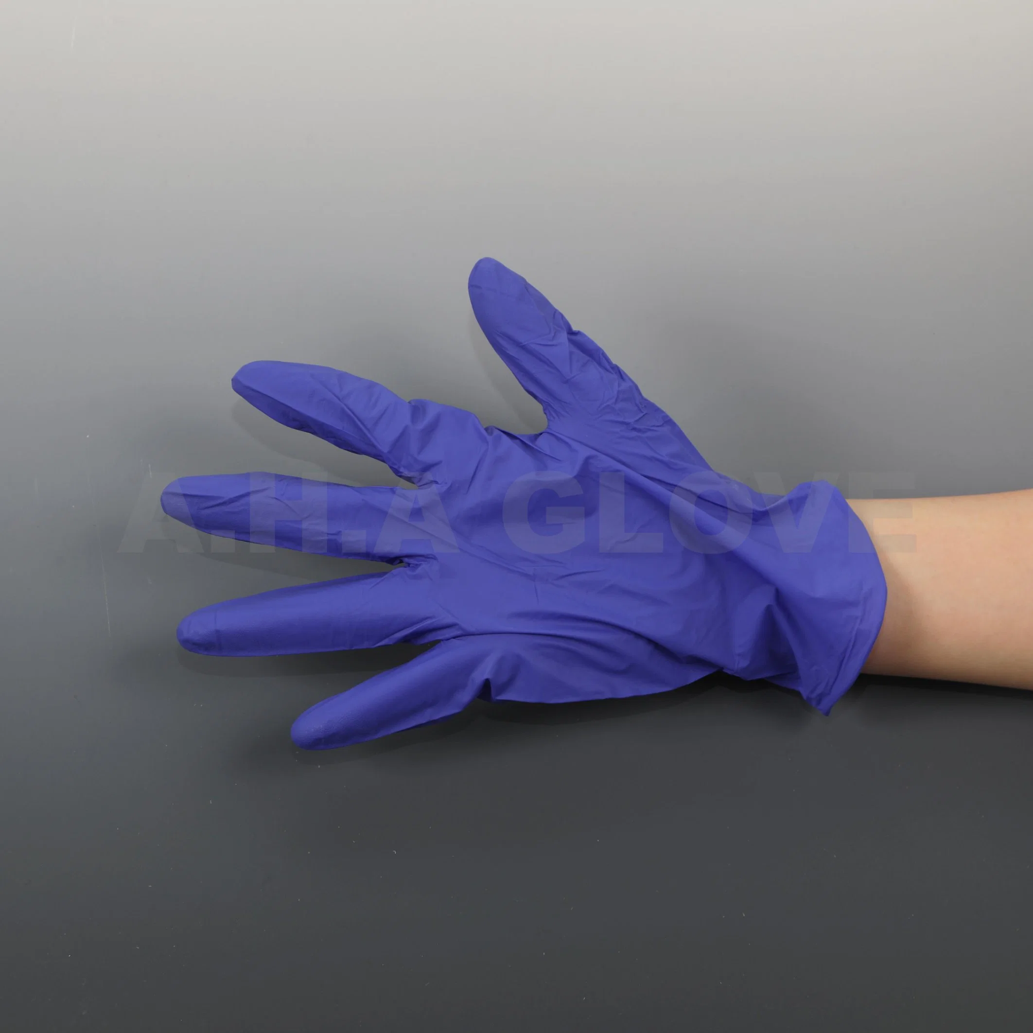 Robuste Einweg-PSA-Kautschuk aus Nitril mit Fingerhandstruktur Exam Handschuhe für Beauty Salon Tattoo Industrie