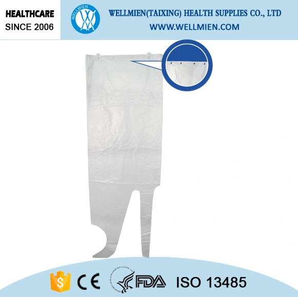 Waterproof Disposable HDPE LDPE Plastic Disposable PE Slaughtering Apron for Adults