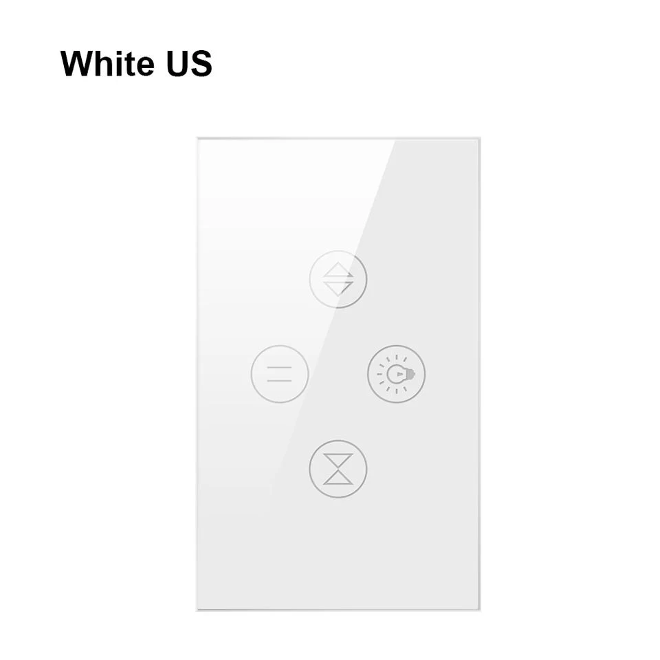 Tuya Us/EU Smart Home Wireless Voice Control Wall Switch WiFi Touch Curtain Lamp Switch for Roller Shutter Electric Curtain Motor