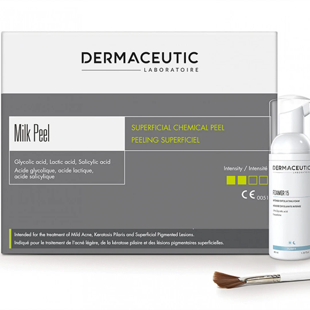 Dermaceutic Milk Peel Body Whitening and Lighten Acne Marks Making The Skin Shiny Glutax Skin Whitening