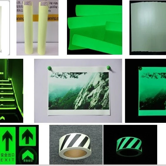 Glow in The Dark Film Photoluminescent Vinyl for Safety Signs