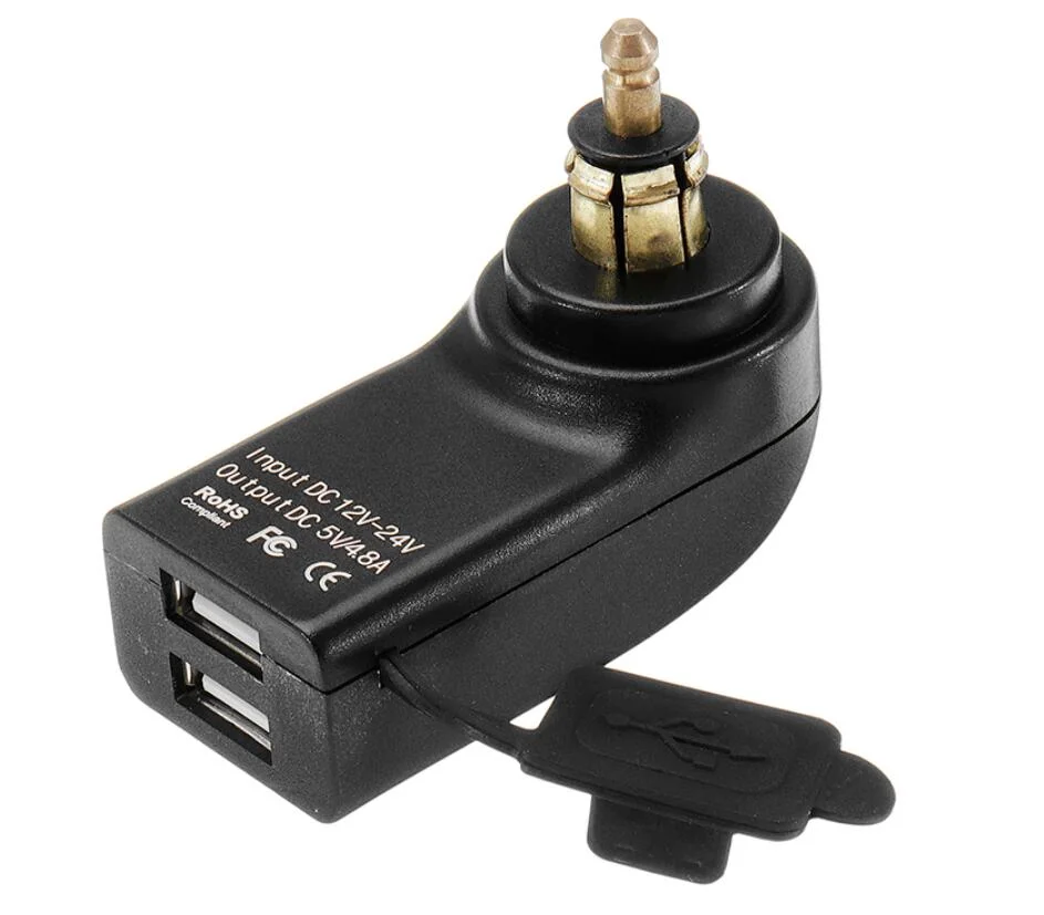 DIN Hella Digital Voltmeter Dual USB Charger for BMW Motorcycle