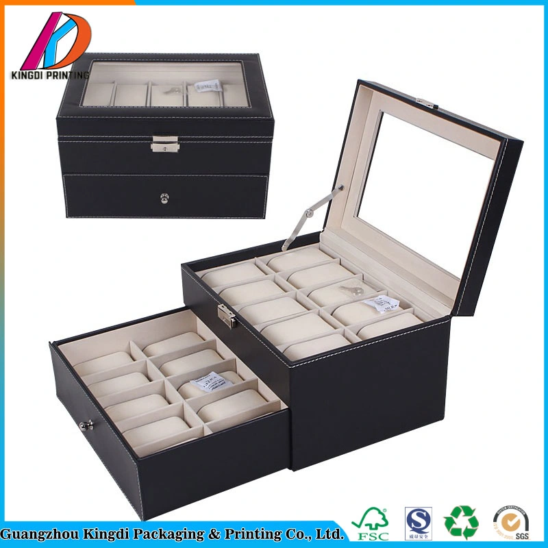 Fashion Collection Watch and Trinket Velvet Jewelry Set Box