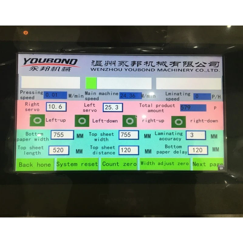 Установите флажок из гофрированного картона бумага Semi Auto флейты фотопленку машины