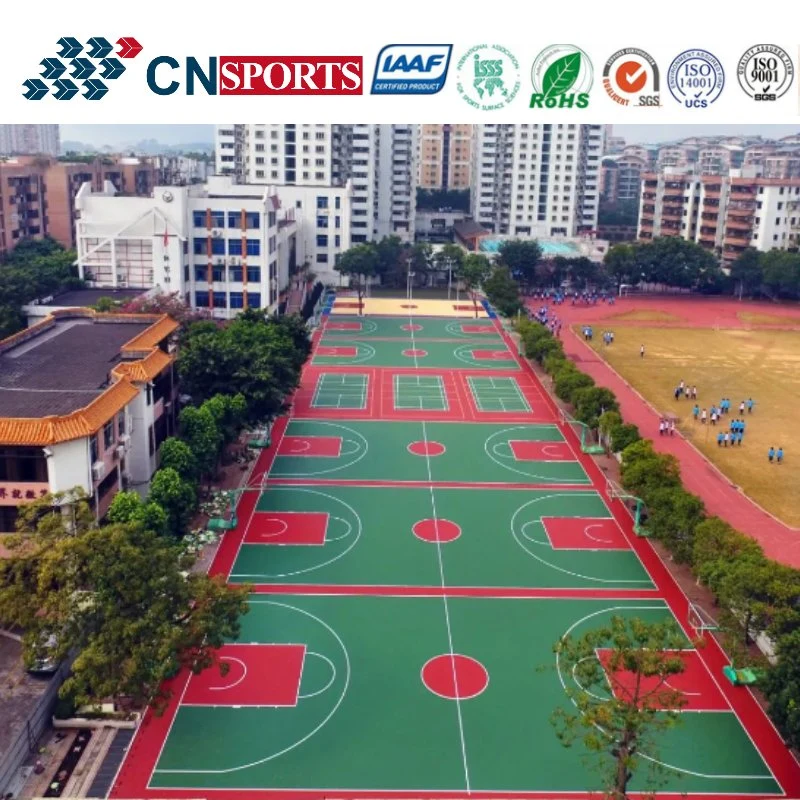 Anti-Slip Si PU plástico Sport Court caucho sintético Deporte Baloncesto Piso de voleibol