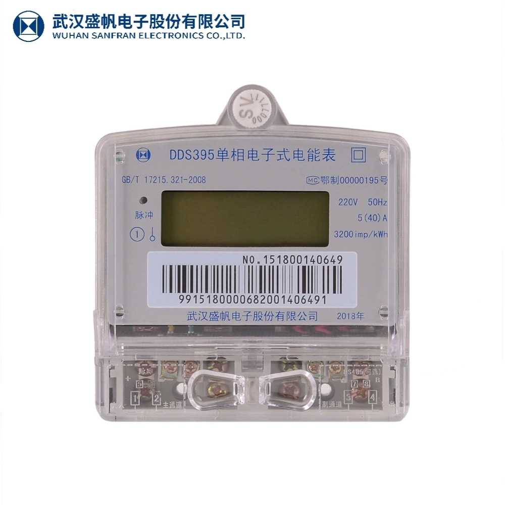 Compteur d'énergie électrique monophasé Dds395 Mètres électroniques