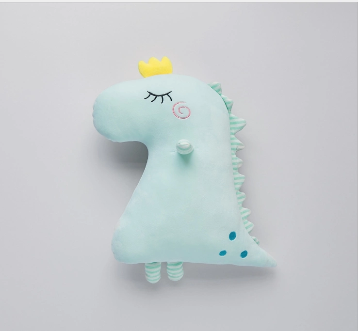 Boneco macio com almofada para menina, brinquedo de peluche Crown Dinosaur