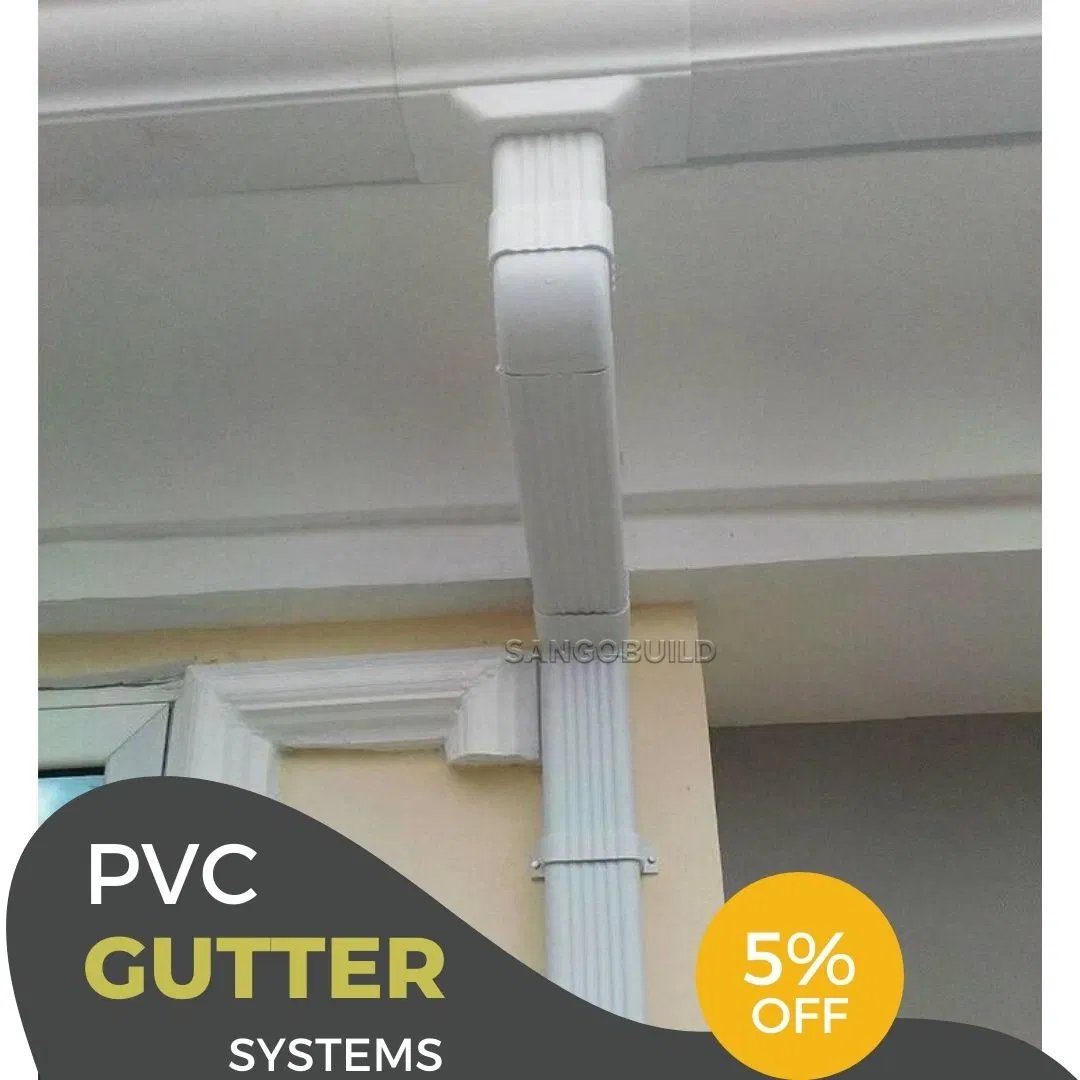 Matériaux de construction PVC raccord de tuyau d'eau gouttière aluminium protection UPVC Système de vidange hydroponique de toit à chaîne de pluie