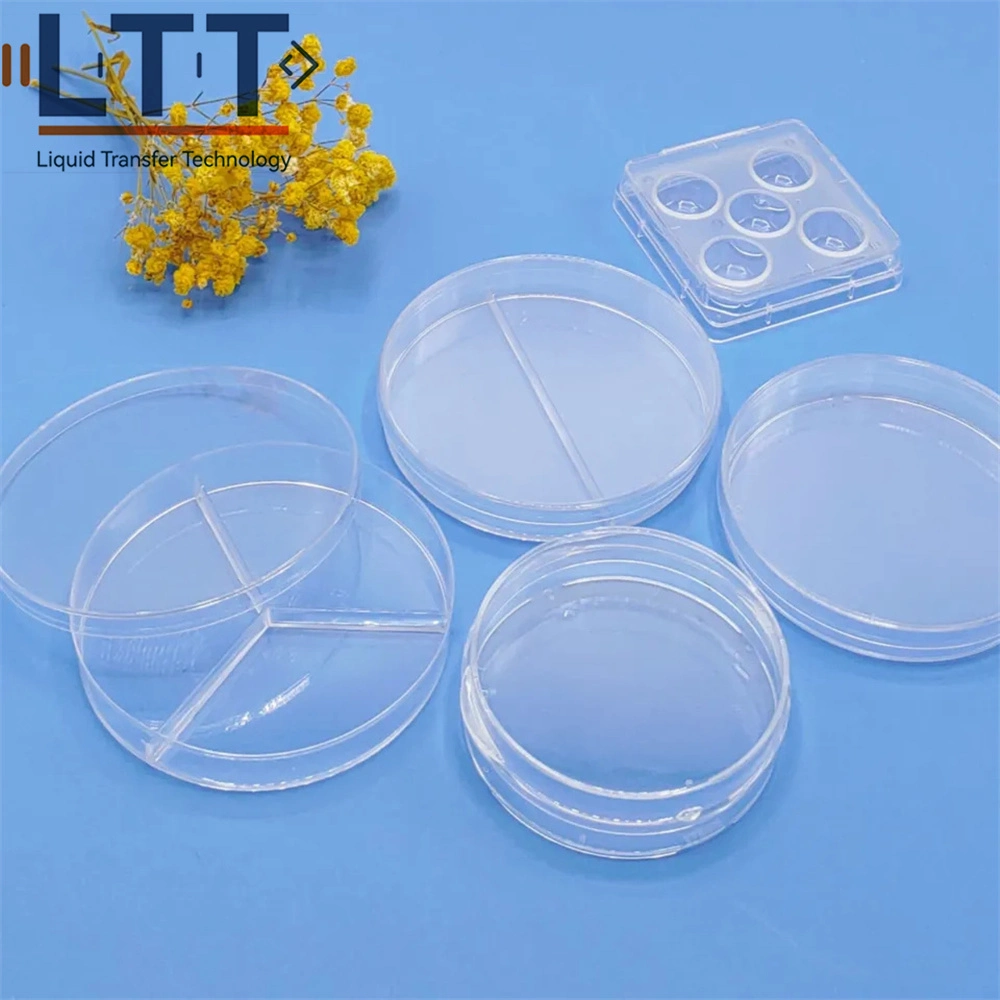 Laboratory Plastic Glass Petri Dish Cell Culture Dish Sterile Medium Liquan Brand