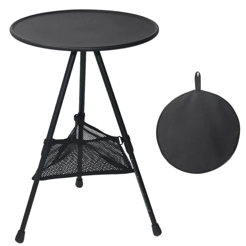 Outdoor Triangle Bracket Disk Tables Lifting Portable Picnic Aluminum Round Table