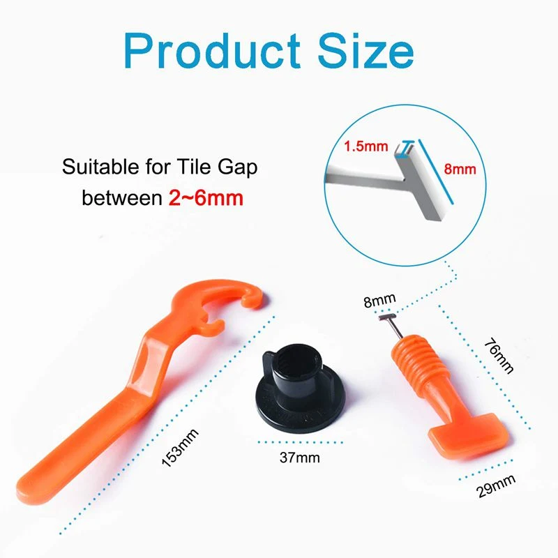 Hot Sale 50PCS Useful Reusable Tile Leveling Positioning System Leveler T-Lock Floor Tool