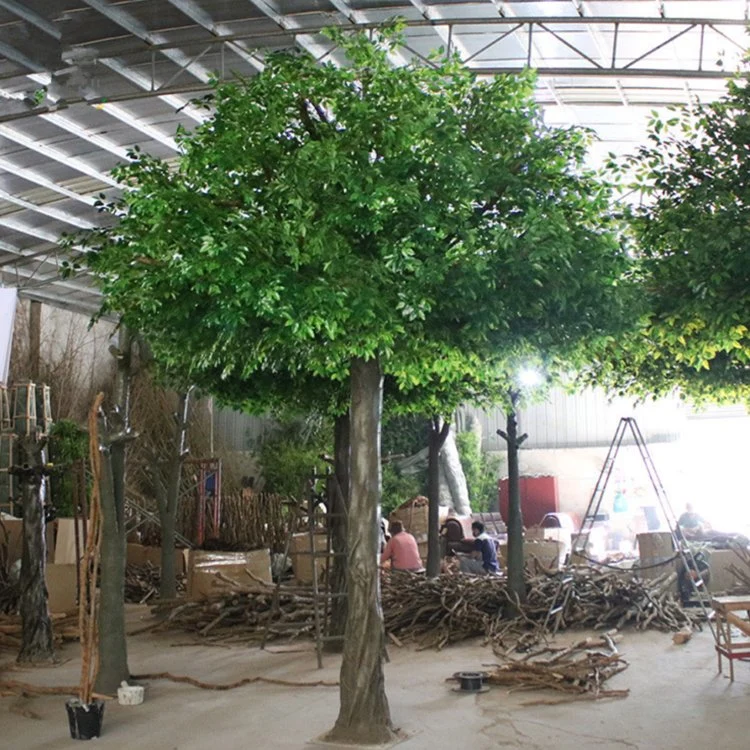 Large Artificial Decorative Fiberglass Artificial Banyan /Ficus Tree Steel Products Large Outdoor Artificial Tree