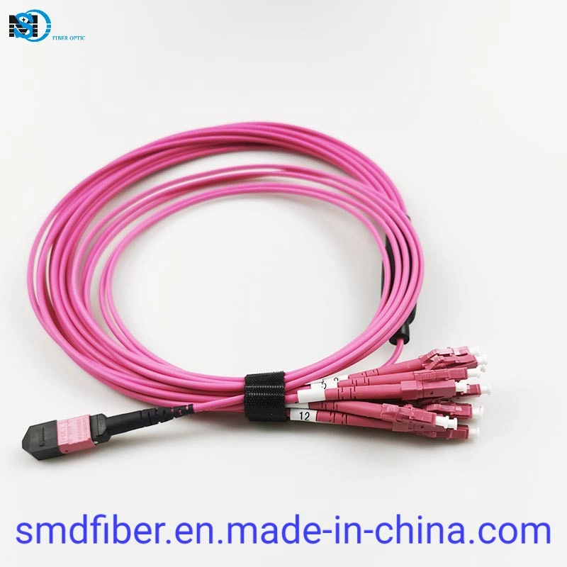 La fabricación del MTP/PC-LC/PC-12F-mm 5m MTP-LC 12 puentes de núcleos de cable de conexión