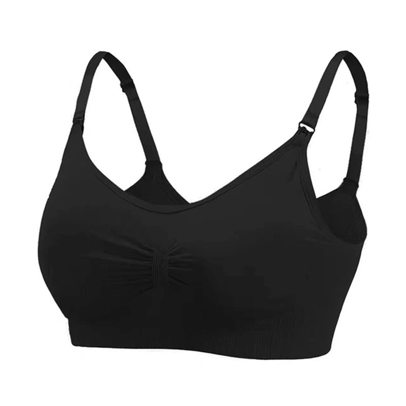 Feeding Baby Bra Pregnant Breastfeeding Nursing Seamless Bras Removable Cup High Quality Open Front Button Wireless Women Maternity Bra Underwear