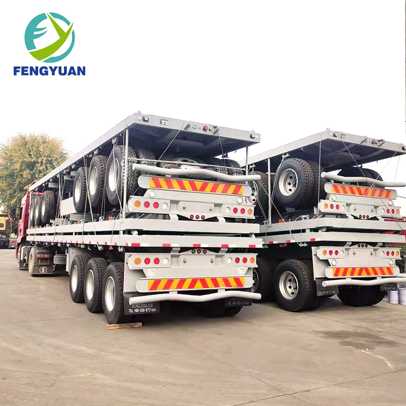 40 Ton 3 Axles 40 FT 45 FT Low Flatbed Flat Bed Container Semi for Sale