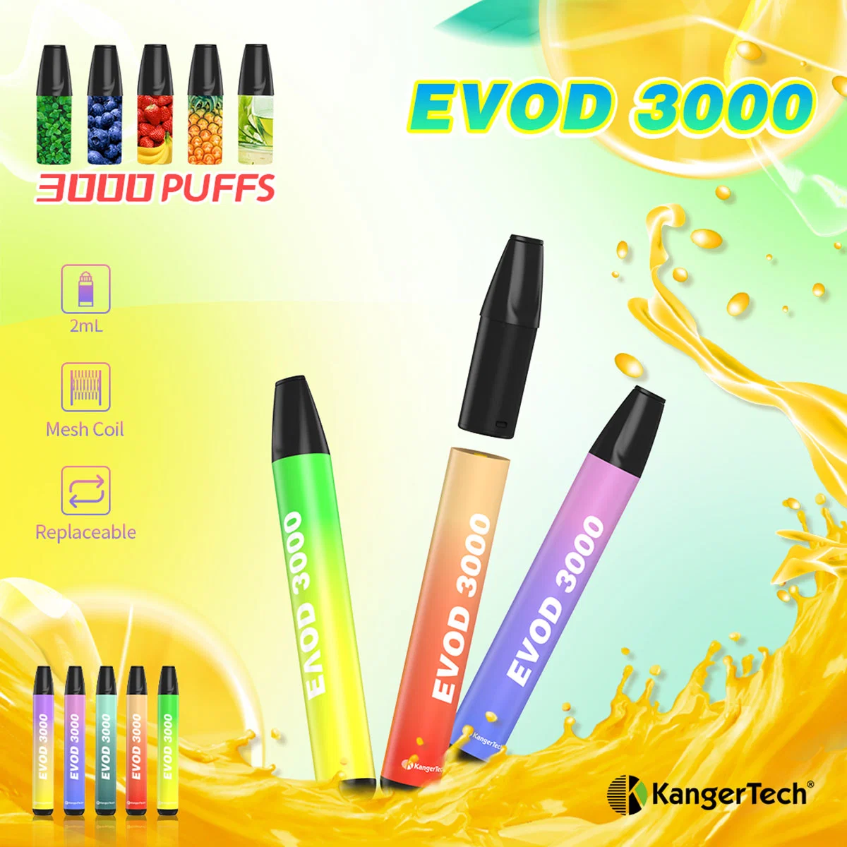 Vape E-Cigarettes Replaceable 2ml 600puffs Wape Wholesale Newest Best Selling High Capacity New Product Customized 5pods