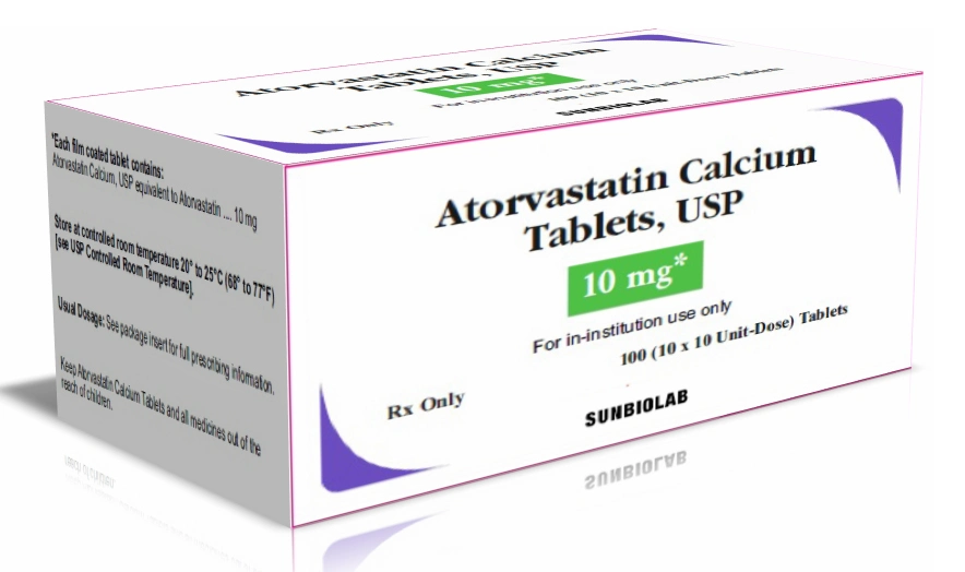 Tableta de calcio de atorvastatina para medicina occidental