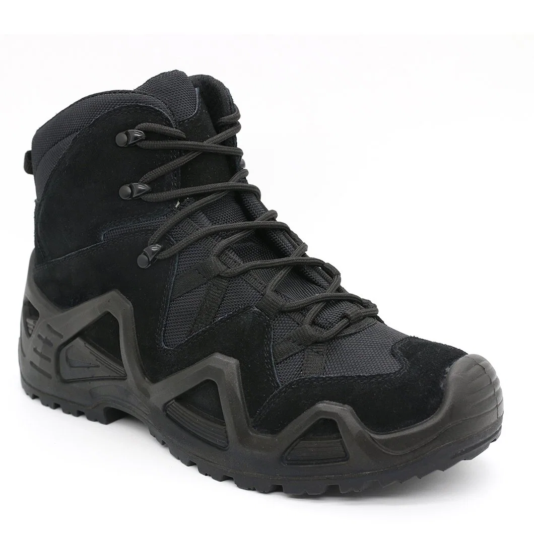 Black Suede Puncture Resistant Light Non Safety Boots Shoes