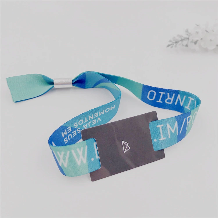 Unique Qr Code Disposable RFID Festival Fabric Wristband for Events Meeting Shows