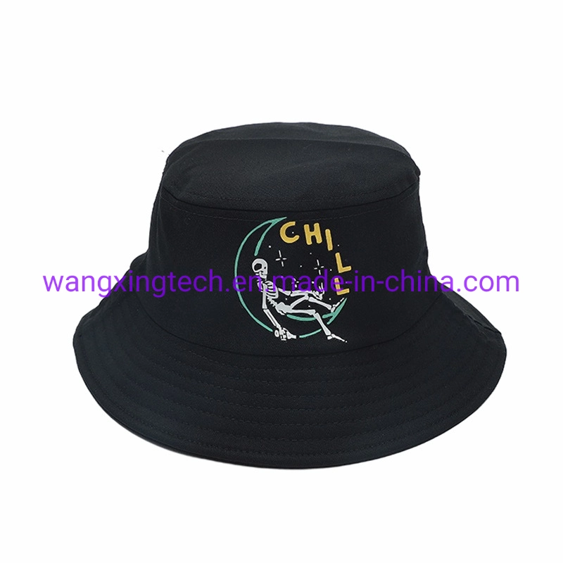 Wholesale/Supplier Fisherman Hat Female Digital Creative Skull Pattern Foldable Men's Sunscreen Hat Fishing Bucket Cap