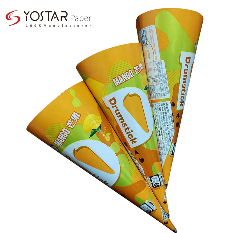 Printing Custom Disposable Leakproof Paper Ice Cream Waffle Cone Holder