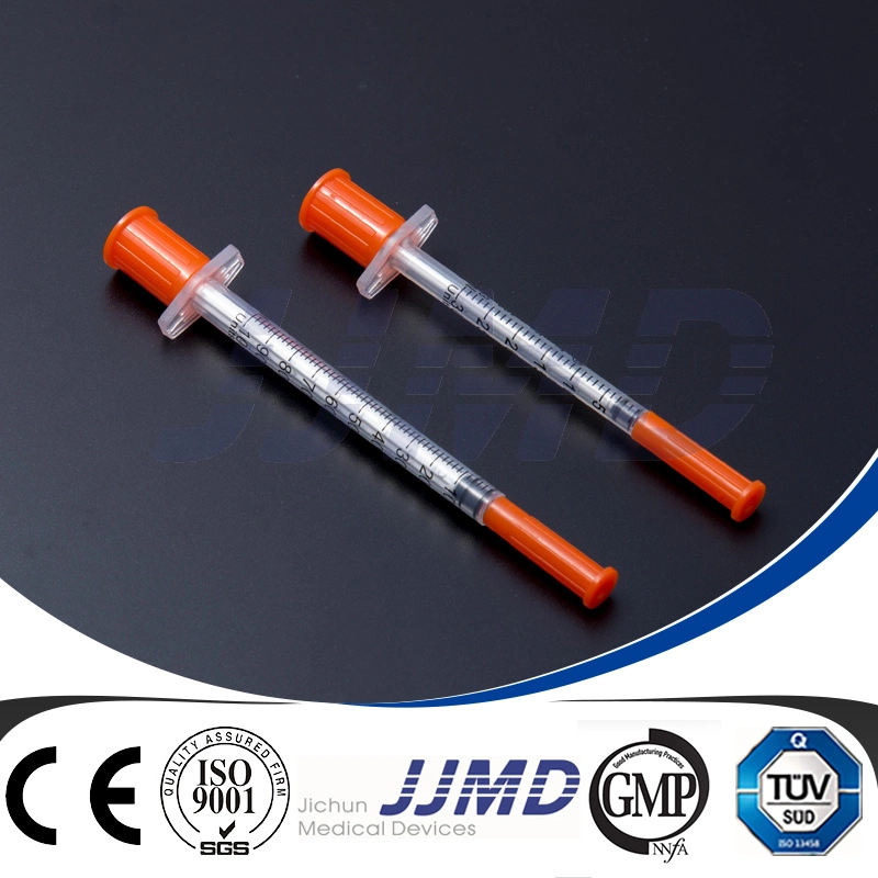 Disposable Medical Colored 0.3ml 31g 32g Needle Insulin Syringe with Fixed Needle