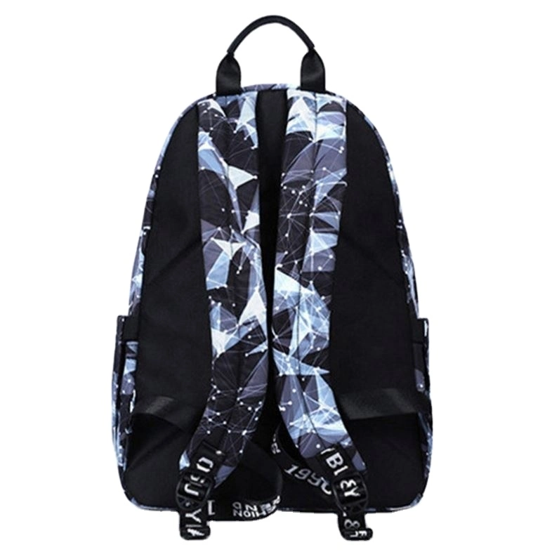 BSCI OEM Factory Supply Big Capacity Fashion Printing Nylon Campus Outdoor Leisure Backpack