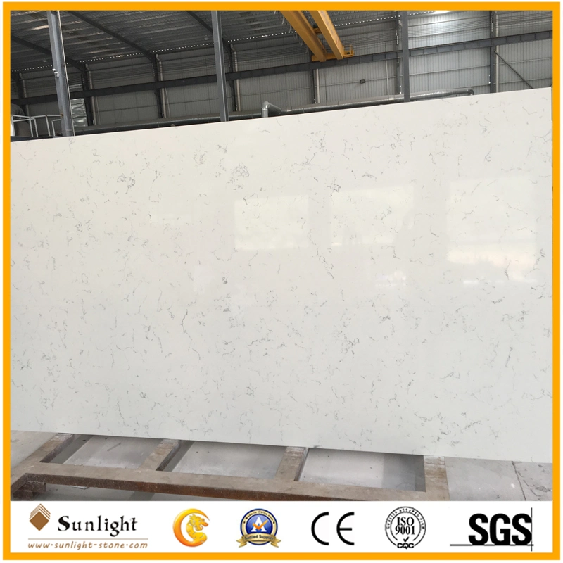 Wholesale/Supplier 2cm Chinese Engineered Artificial Carrara White Quartz Stone