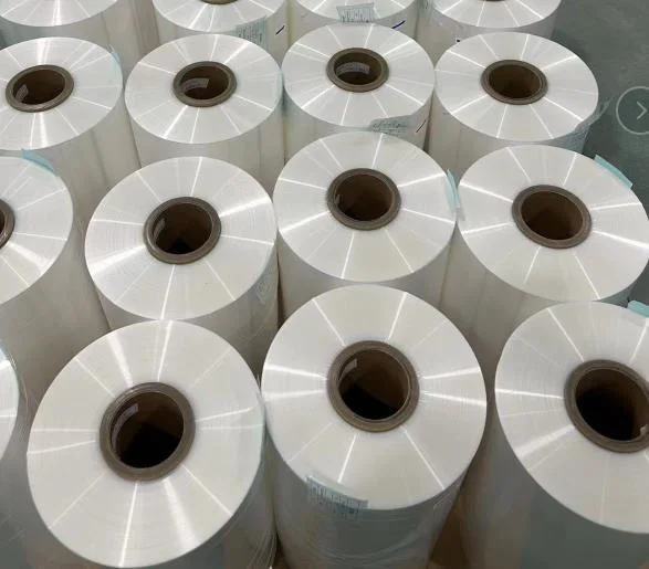 Crosslinked microporoso único enrolamento POF rolo de embalagem termoencolhível padrão para plástico impresso POF filme de embalagem encolhível