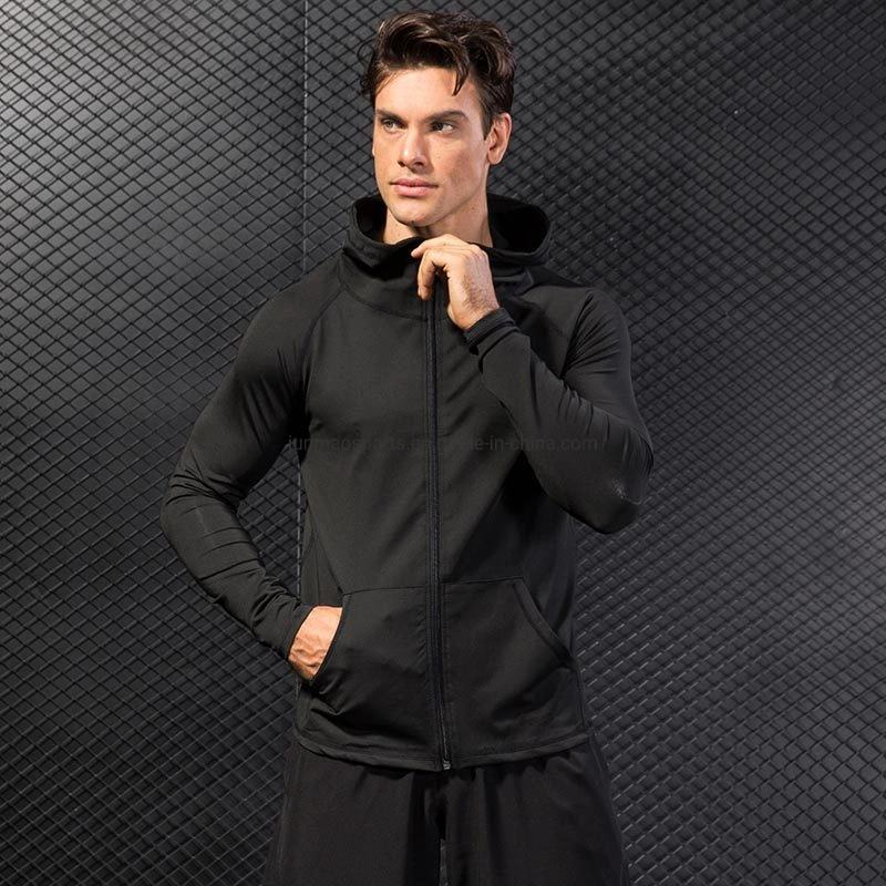 Treino de corrida desportiva de manga comprida com estilo casaco de outono espesso Casaco casual hoodie Quick Dry Wear