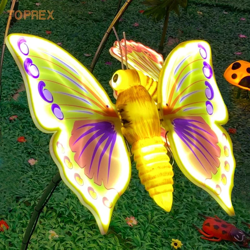 2% off Outdoor Colorful Decorative LED Lights Dynamic Flying Butterfly Flower Garden Light