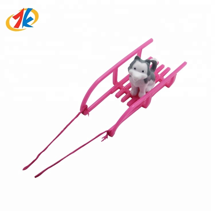 Funny Mini Cute Dog with Sleigh Set Toys