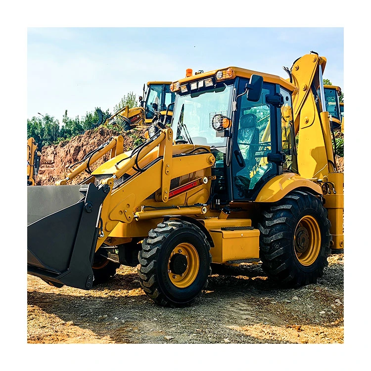 4WD Backhoe Loader Diesel Loading Machine Loader-Excavator for Russia