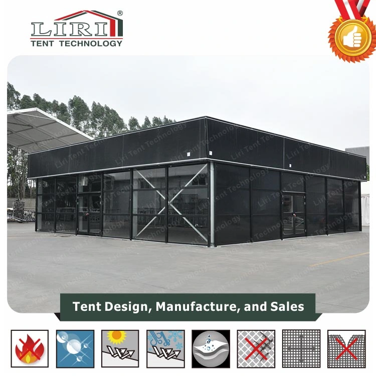 Inflatable Cube Structure Tent with Black PVC Fabric for Events