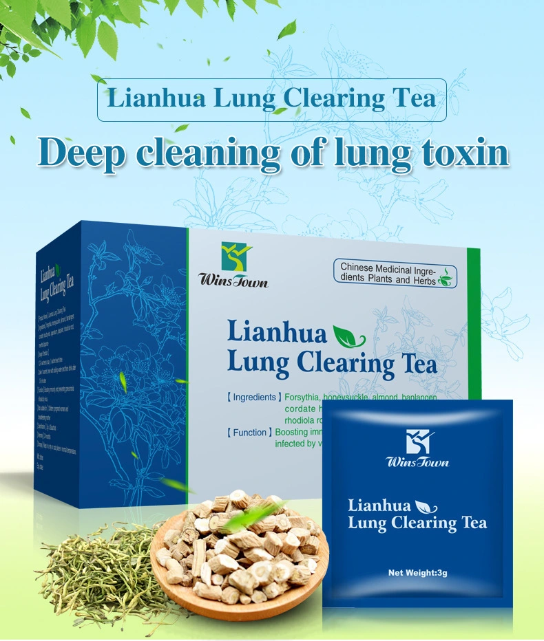 Antivirus caliente de compensación de pulmón el té de la desintoxicación Lianhua Qing Wen 100% de la salud respiratoria de hierbas naturales incrementar la inmunidad