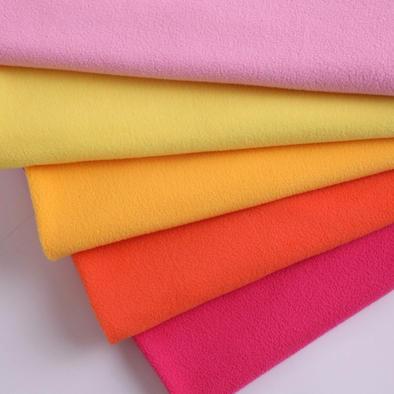 100% Polyester Fabric One Side Brushed Fleece Fabric Super Soft for Garment