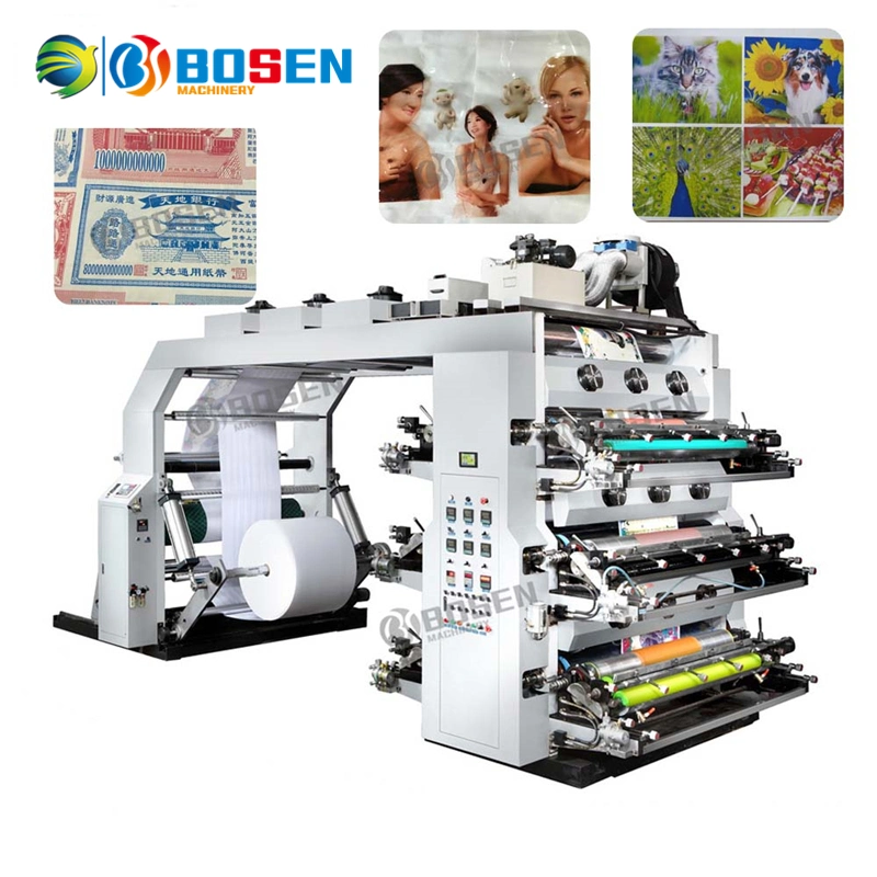 Six Color High quality/High cost performance PP Plastic Paper Non Woven Bag Flexo Printing Machine