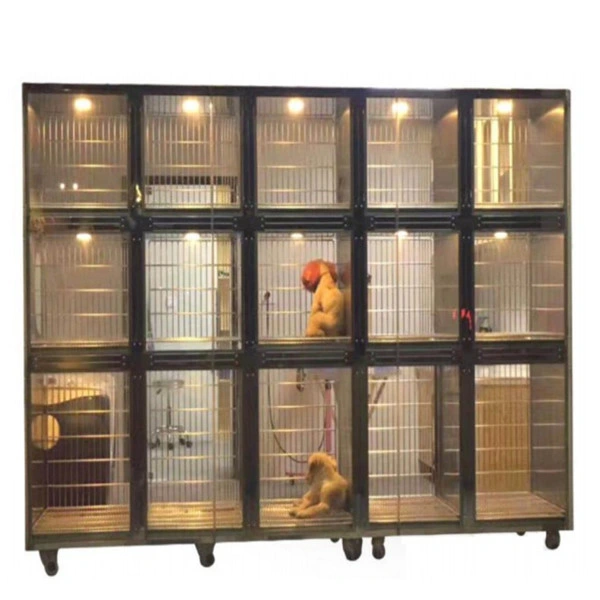 Type combiné en acier inoxydable Cage d'affichage de la cage d'EFP Pet Pet transporteur pour l'EFP Clinique de la cage d'animaux